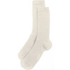 Women's Eco-Conscious Cashmere Socks, Ivory - Socks - 1 - thumbnail