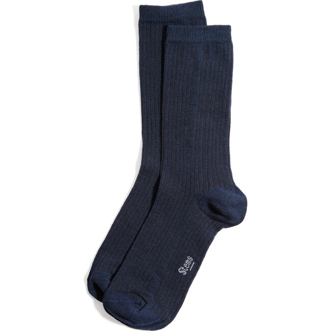 Women's Eco-Conscious Cashmere Socks, Navy