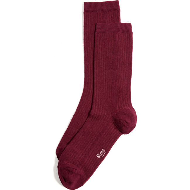 Women's Eco-Conscious Cashmere Socks, Plum