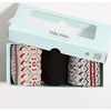 Snowflake Cashmere Gift Box, Red, Black & Ivory (Pack Of 3) - Socks - 2