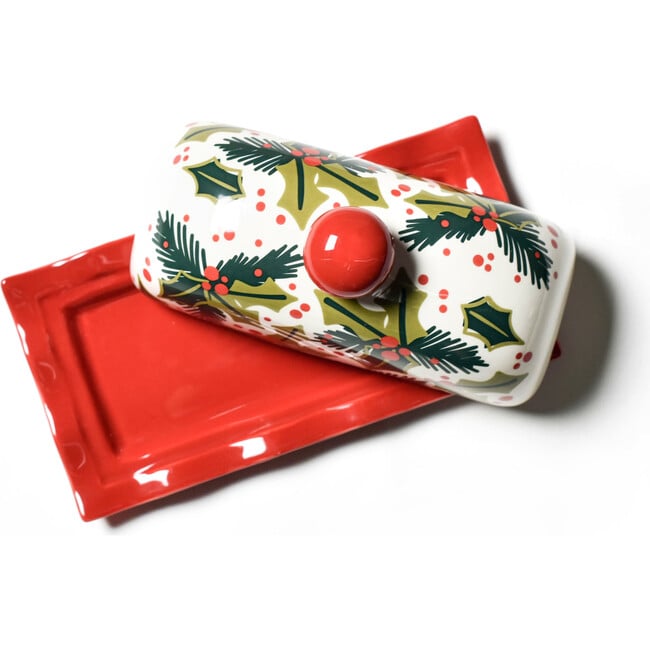 Balsam and Berry Holly Ruffle Domed Butter Dish - Tabletop - 4