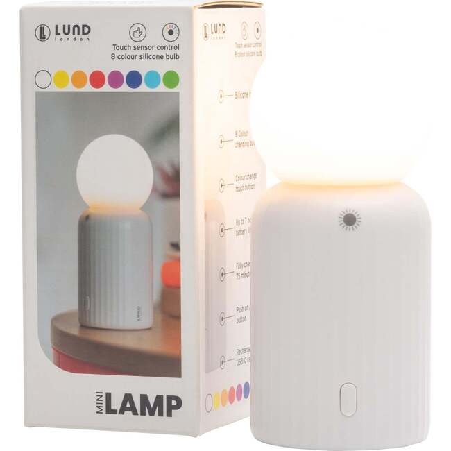 Wireless 8-Color Changing Mini Lamp, White - Lighting - 3