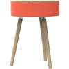Jumbo Table With Storage Compartment, Coral - Accent Tables - 1 - thumbnail