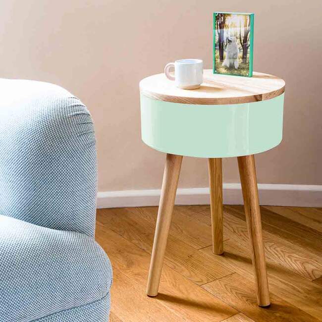 Jumbo Table With Storage Compartment, Mint - Accent Tables - 2