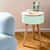 Jumbo Table With Storage Compartment, Mint - Accent Tables - 2