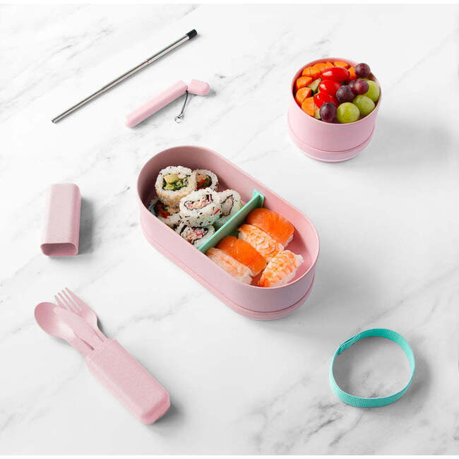 Bamboo Snack Box, Pink - Tableware - 3