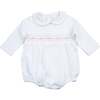 Maria Smocked Bubble Romper, Girls, White - Rompers - 1 - thumbnail