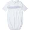 Kenny Smocked Pima Gown, Boys, White - Nightgowns - 1 - thumbnail