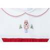 Nutcracker Embroidered Pima Dress, Infant Girls, White with Red - Dresses - 2