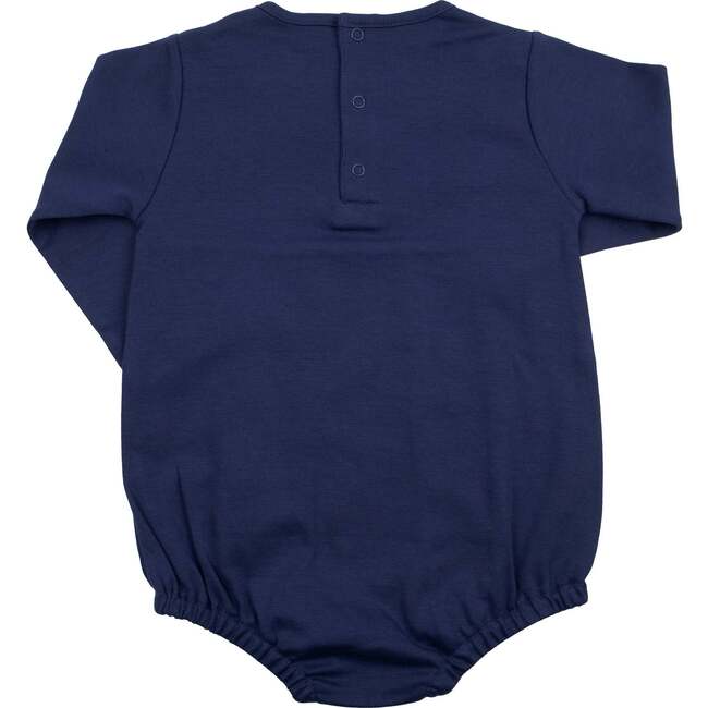 Long Sleeve Jersey Bubble Romper, Boys, Navy - Rompers - 4