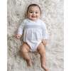 Kenny Smocked Bubble Romper, Boys, White - Rompers - 3