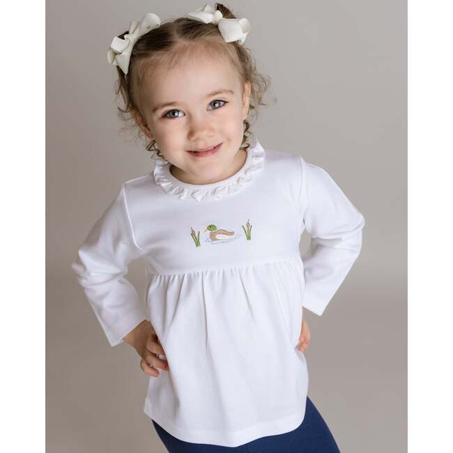 Ruffle Mallard Play Set, Toddler Girls, White with Navy - Mixed Apparel Set - 3