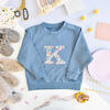 Liberty of London Children's Personalised Jumper, Blue - Sweatshirts - 2