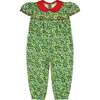 Green Floral Patty Romper - Rompers - 1 - thumbnail