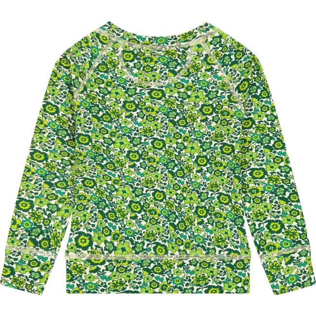 Green Floral Crewneck Sweatshirt - Sweatshirts - 2