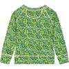 Green Floral Crewneck Sweatshirt - Sweatshirts - 2