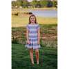 Blue Striped Microfloral Paula Dress - Dresses - 3