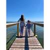 Blue Striped Microfloral Crewneck Sweatshirt - Sweatshirts - 4