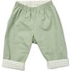 Reversible Baby Pant, Green Tattersall - Pants - 1 - thumbnail