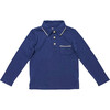 Parker Long Sleeve Polo, Navy - Polo Shirts - 1 - thumbnail