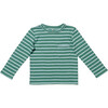 Edward Long Sleeve T, Forest Stripe - T-Shirts - 1 - thumbnail