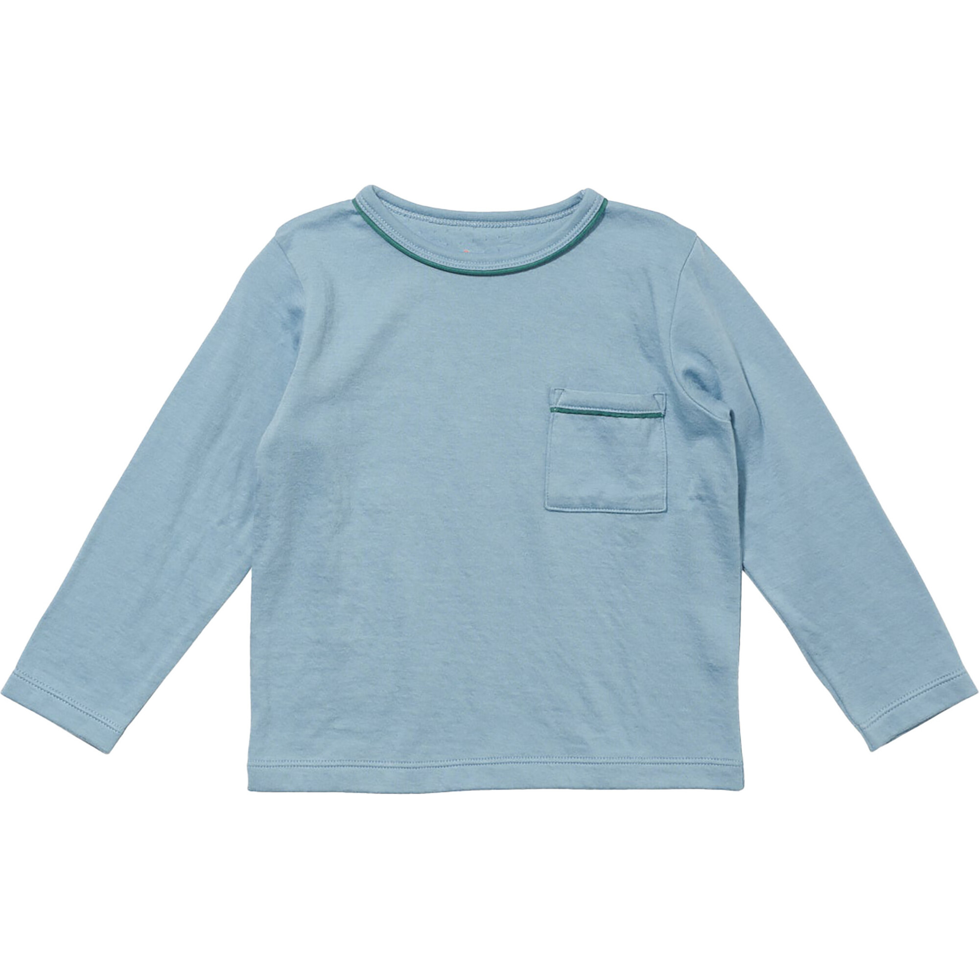 Edward Long Sleeve T, Dusty Blue - T-Shirts - 1