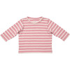 Edward Baby Long Sleeve T, Rose Stripe - T-Shirts - 1 - thumbnail