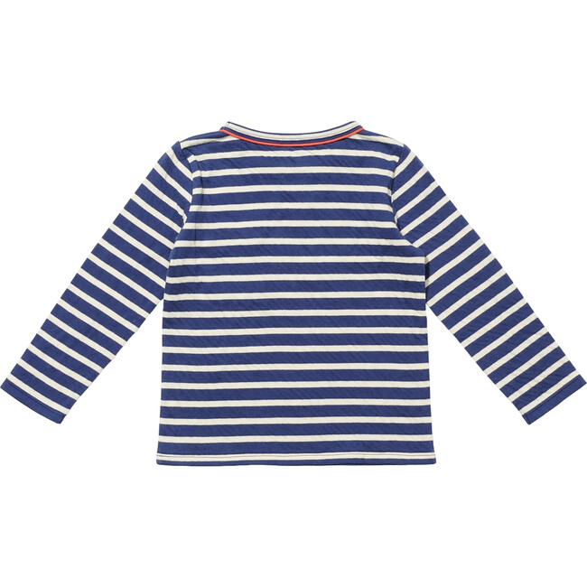 Edward Long Sleeve T, Marine Stripe - T-Shirts - 2