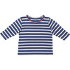 Edward Baby Long Sleeve T, Marine Stripe - T-Shirts - 1 - thumbnail