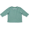 Edward Baby Long Sleeve T, Forest Stripe - T-Shirts - 1 - thumbnail