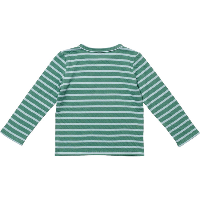 Edward Long Sleeve T, Forest Stripe - T-Shirts - 2