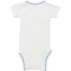 Crossbody Short Sleeve Onesie, Blue Piping - Onesies - 3