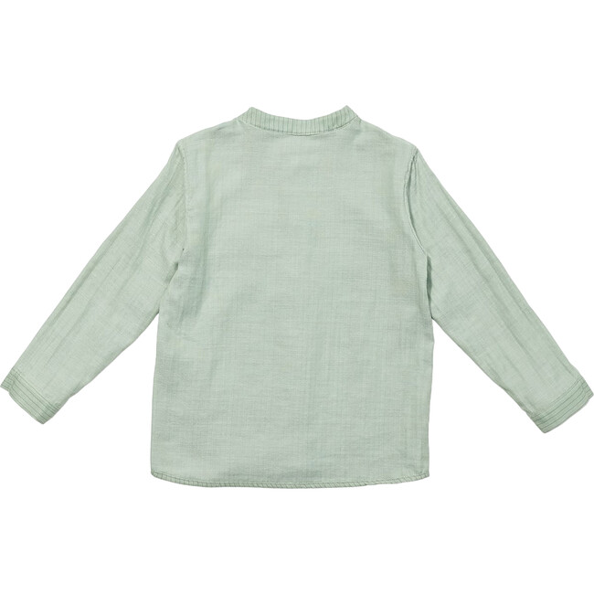 Jack Lee Shirt, Green Herringbone - Button Downs - 4