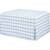 Maisonette x Namesake Crawford Gliding Ottoman, Blue Gingham - Ottomans - 1 - thumbnail