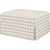 Crawford Gliding Ottoman, Tan Gingham - Ottomans - 1 - thumbnail