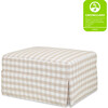 Crawford Gliding Ottoman, Tan Gingham - Ottomans - 5