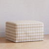 Crawford Gliding Ottoman, Tan Gingham - Ottomans - 7