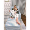 Maisonette x Namesake Crawford Pillowback Comfort Swivel Glider, Blue Gingham - Nursery Chairs - 10