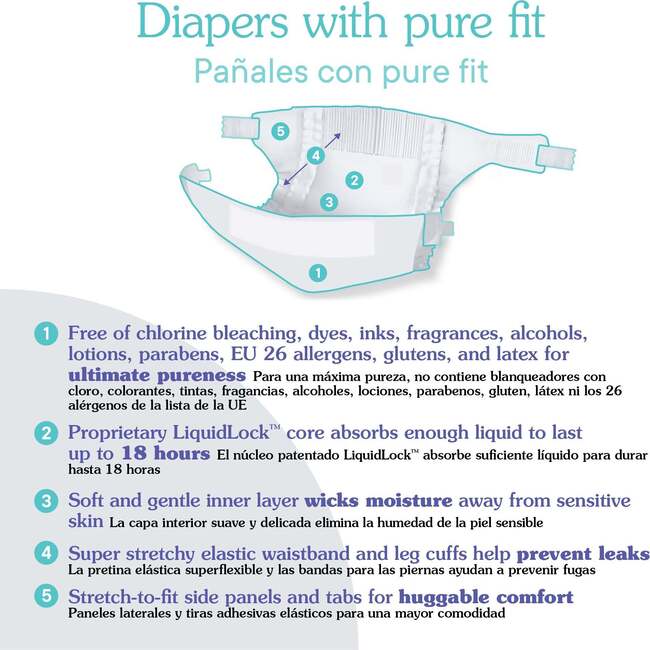 Disposable Diapers, Size 1, 8-14 lbs, 200 count - Potty Training - 2