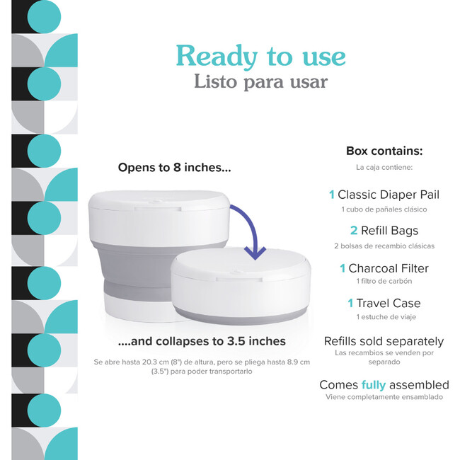 Go Portable Diaper Pail, Slate - Potty Training - 3