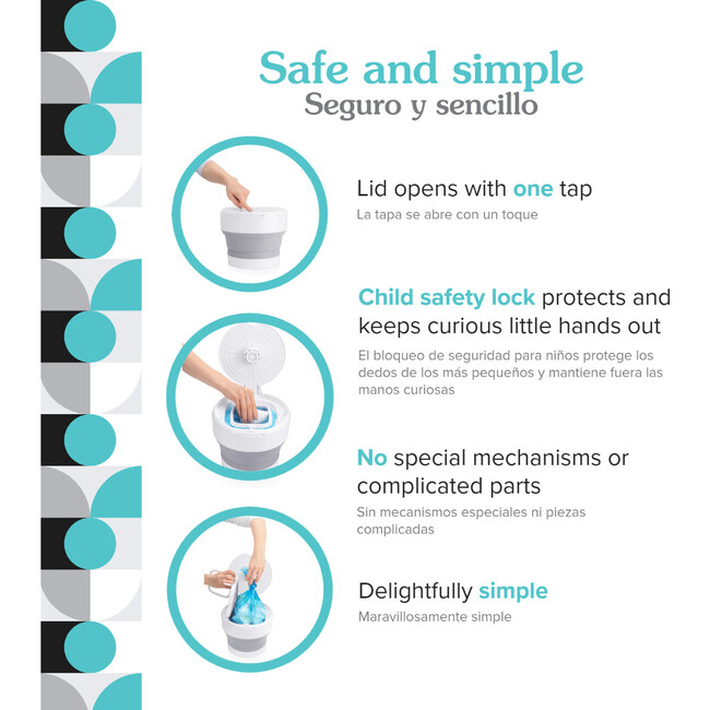 Go Portable Diaper Pail, Slate - Potty Training - 5
