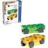 Cars – Green & Yellow 2-Piece Magnetic Construction Set, The ORIGINAL Magnetic Building Brand - STEM Toys - 1 - thumbnail
