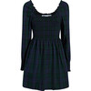 Women's The Norah Nap Tartan Long Cuffed Sleeve Smock Dress, Blackwatch - Dresses - 1 - thumbnail