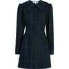 Women's The Hazel Tartan Peter Pan Collar Buttoned Mini Dress, Blackwatch - Dresses - 1 - thumbnail