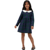 The Tiny Lottie Tartan Contrast Peter Pan Collar Dress, Blackwatch - Dresses - 2