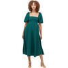 Women's The Matilda Crepe Short Puff Sleeve Dress, Botanical Garden - Dresses - 2