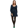 Women's The Norah Nap Tartan Long Cuffed Sleeve Smock Dress, Blackwatch - Dresses - 2