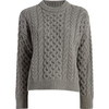 Women's The Kennedy Knit Ribbed NEck Sweater, HeaWomen's Ther Grey - Sweaters - 1 - thumbnail