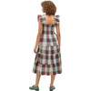 Women's The Ellie Nap Tartan Ruffle Sleeve Tiered Smock Dress, Ivory - Dresses - 2