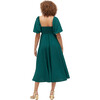 Women's The Matilda Crepe Short Puff Sleeve Dress, Botanical Garden - Dresses - 3